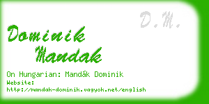 dominik mandak business card